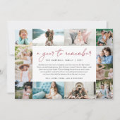 思い出すべき年 |レビューの年フォトコラージュ シーズンカード (正面)