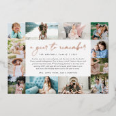 思い出すべき年 |レビューの年フォトコラージュ 箔シーズンカード (正面)