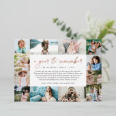 思い出すべき年 |レビューの年フォトコラージュ 箔シーズンカード (立ち正面)