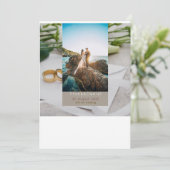 思い出すべき日 – 結婚式招待状とハート サンキューカード (スタンド正面)