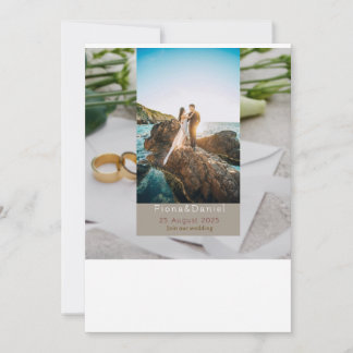 思い出すべき日 – 結婚式招待状とハート サンキューカード