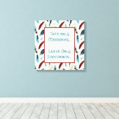 思い出だけを取りなさい。離れ足跡のみ キャンバスプリント (インサイチュ (ウッドフロア))