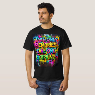 思い出だけを持ち帰り、足跡だけを残す Graffiti Tシャツ
