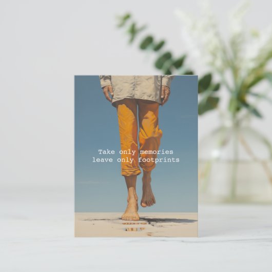 思い出だけを持っていき、足跡だけを残していこう ポストカード (スタンド正面)