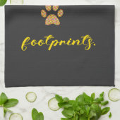 思い出だけを撮離れり、足跡だけ。 キッチンタオル (折り畳み)