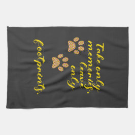 思い出だけを撮離れり、足跡だけ。 キッチンタオル