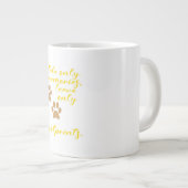 思い出だけを撮離れり、足跡だけ。 ジャンボコーヒーマグカップ (正面右)