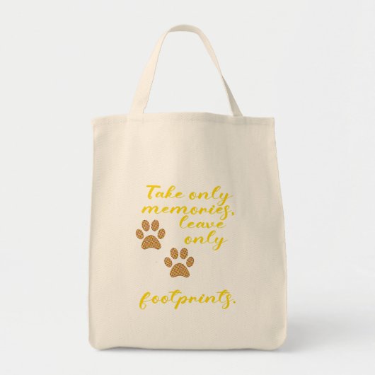 思い出だけを撮離れり、足跡だけ。 トートバッグ (正面)