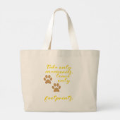 思い出だけを撮離れり、足跡だけ。 ラージトートバッグ (裏面)