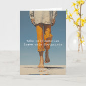 思い出だけを胸に、足跡だけを残して カード (黄色い花)