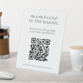思い出づくりのウェディングフォトQRコード 台座サイン (インサイチュ)