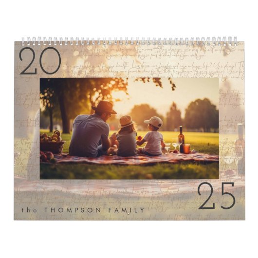 思い出でいっぱいの家族写真 カレンダー (カバー)