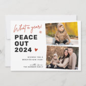 思い出と新しい始まり: 2 Photo Peace Out 2024 シーズンカード (正面)