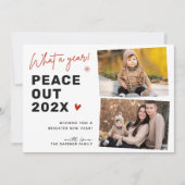 思い出と新しい始まり： 2 Photo Peace Out 2024 シーズンカード (正面)