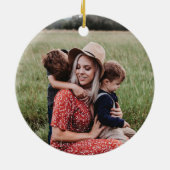 思い出にあふれた母親にクリスマスを記念写真で贈る セラミックオーナメント (裏面)