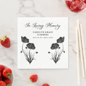 思い出にエレガント愛する葬儀のケシ スタンダードランチョンナプキン (インサイチュ)