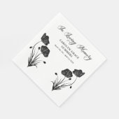 思い出にエレガント愛する葬儀のケシ スタンダードランチョンナプキン (角)