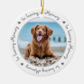 思い出にシルバーグレイ記念ペット セラミックオーナメント (正面)