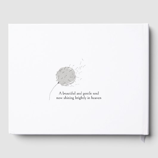 思い出にタンポポの追悼の意を表して ゲストブック (裏面)