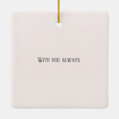 思い出にピンク色の葬儀記念 セラミックオーナメント (裏面)