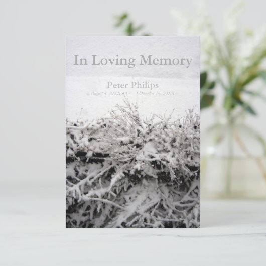 思い出に包まれた冬の雪 招待状 (スタンド正面)