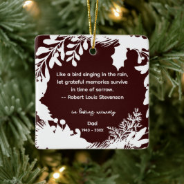 思い出に感謝の思い出引用文緑の写真 セラミックオーナメント