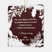 思い出に感謝の思い出引用文緑の写真 セラミックオーナメント (左)