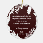 思い出に感謝の思い出引用文緑の写真 セラミックオーナメント (左)