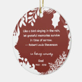 思い出に感謝の思い出引用文緑の写真 セラミックオーナメント (左)