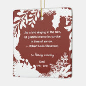 思い出に感謝の思い出引用文緑の写真 セラミックオーナメント (左)