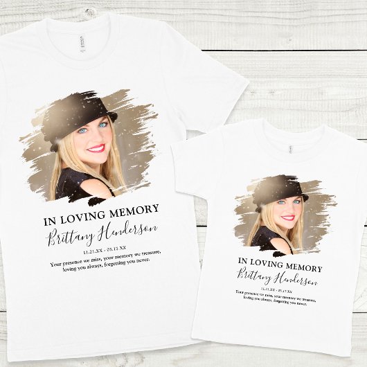 思い出に残るお子様 | 写真追悼Tシャツ Tシャツ