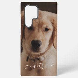 思い出に残るかわいいペットの写真 SAMSUNG GALAXY S22 ULTRAケース