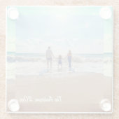 思い出に残るカスタム家族の写真を作成 ガラスコースター (裏面)