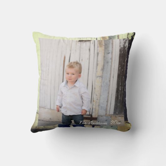 思い出に残るカスタム家族の写真を作成 クッション (裏面)