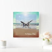 思い出に残るカスタム家族の写真を作成 スクエア壁時計 (ホーム)