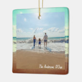 思い出に残るカスタム家族の写真を作成 セラミックオーナメント (左)