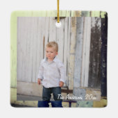 思い出に残るカスタム家族の写真を作成 セラミックオーナメント (裏面)