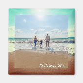 思い出に残るカスタム家族の写真を作成 マグネット (正面)