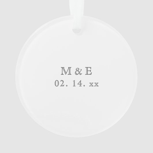 思い出に残るカスタム自分の写真を結婚作成する オーナメント (裏面)