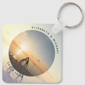 思い出に残るカスタム自分の写真を結婚作成する キーホルダー (裏面)