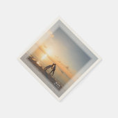 思い出に残るカスタム自分の写真を結婚作成する スタンダードカクテルナプキン (角)