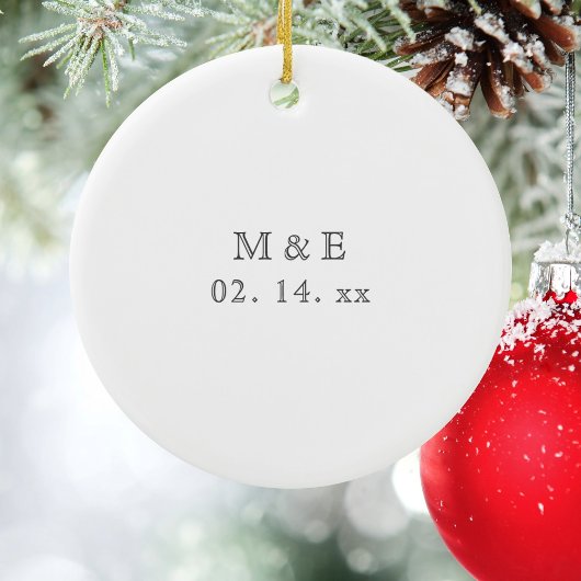 思い出に残るカスタム自分の写真を結婚作成する セラミックオーナメント