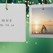 思い出に残るカスタム自分の写真を結婚作成する セラミックオーナメント