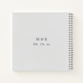 思い出に残るカスタム自分の写真を結婚作成する ノートブック (裏面)