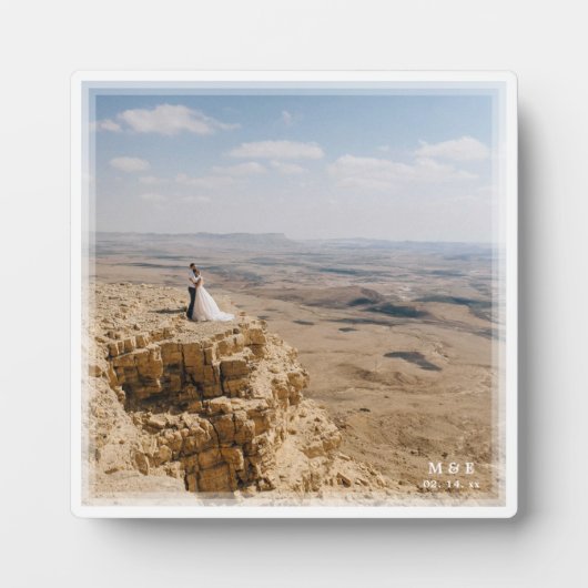 思い出に残るカスタム自分の写真を結婚作成する フォトプラーク (正面)