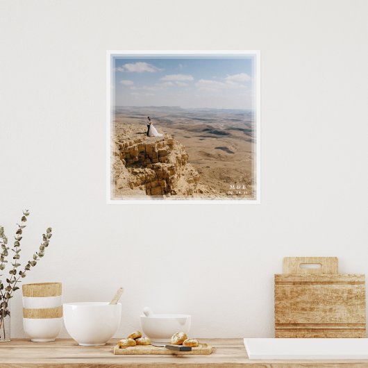 思い出に残るカスタム自分の写真を結婚作成する ポスター (キッチン)