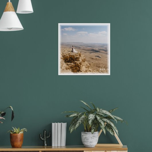 思い出に残るカスタム自分の写真を結婚作成する ポスター (リビング1)