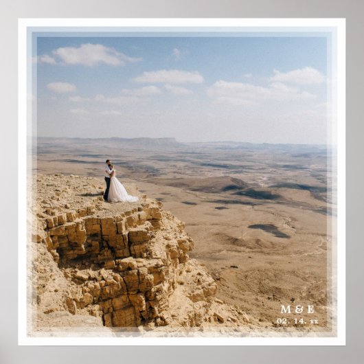 思い出に残るカスタム自分の写真を結婚作成する ポスター (正面)