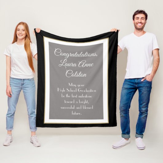 思い出に残るギフト!カスタム高校の毛布 フリースブランケット (インサイチュ)