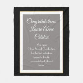 思い出に残るギフト!カスタム高校の毛布 フリースブランケット (正面)